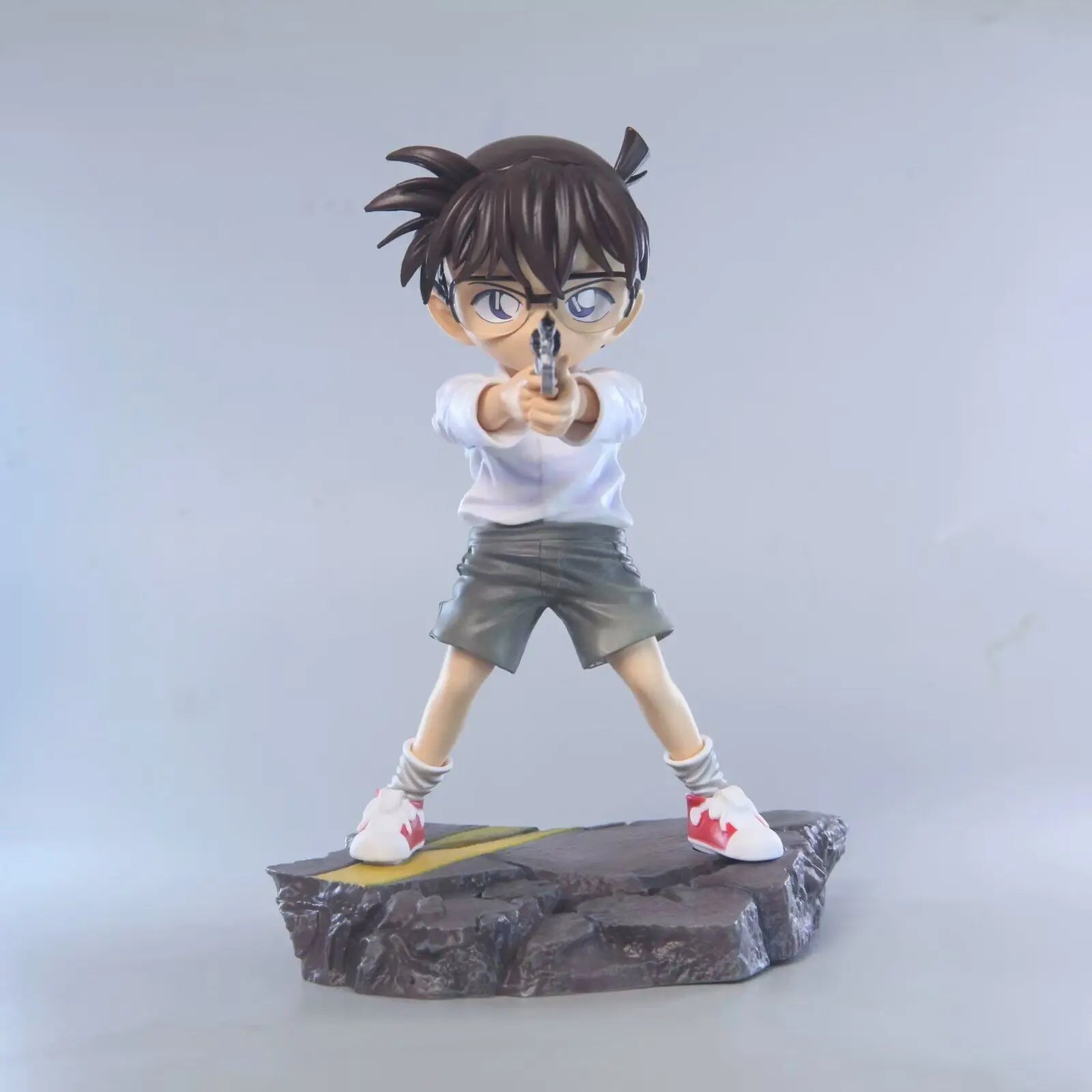 Detective Conan Kudou Shinichi And Conan Edogawa Aim Anime Figure Model Statue Collection Desktop Decoration Ornament Toys Gifts