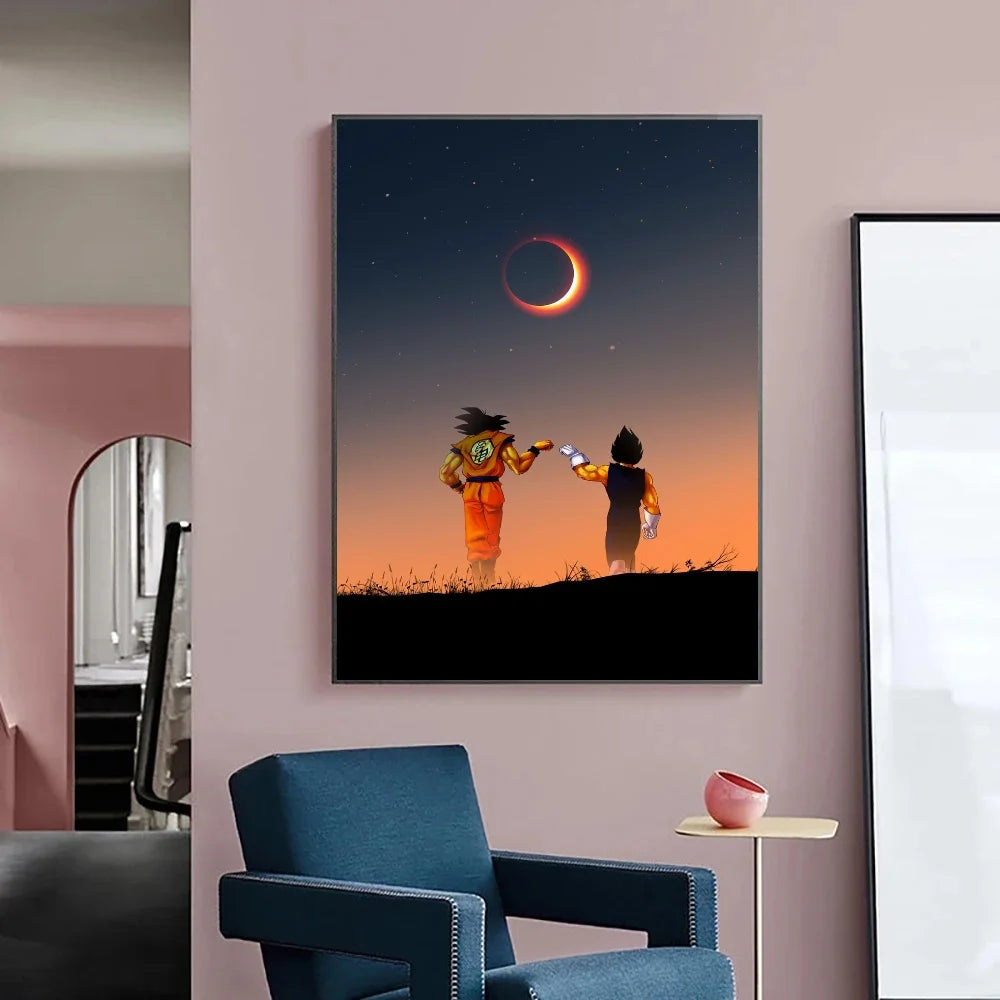 Japanese Anime Canvas Painting Dragon Ball vintage Goku Poster Prints Mural Pictures Wall Art Living Room anime Home Decor Gifts