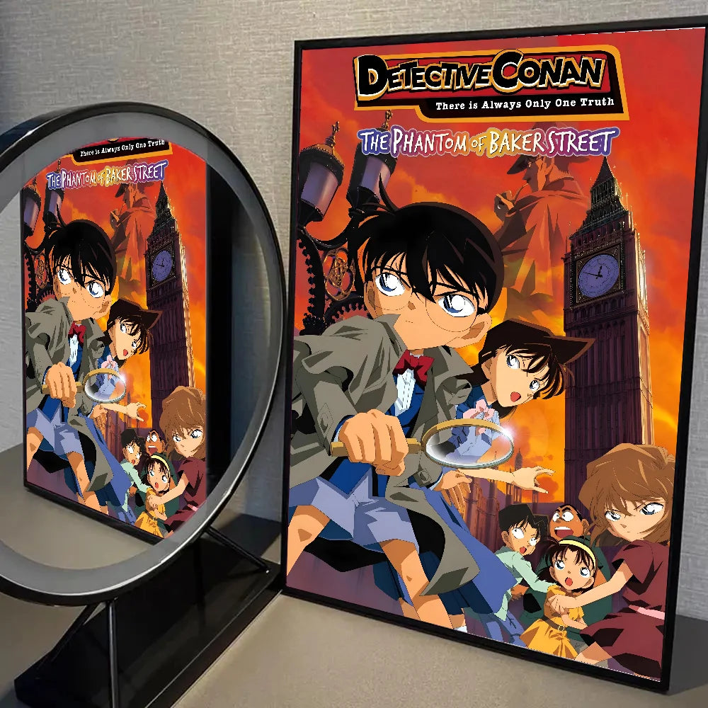 Detective C-Conan Poster Poster Self-adhesive Art Waterproof Paper Sticker Coffee House Bar Room Wall Decor