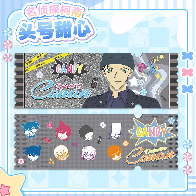Detective Conan Sweetheart Series Liquid Sand Ticket Stamps Fine Glitter Oil Diy Flow Card Brick Anime Craft Supplies