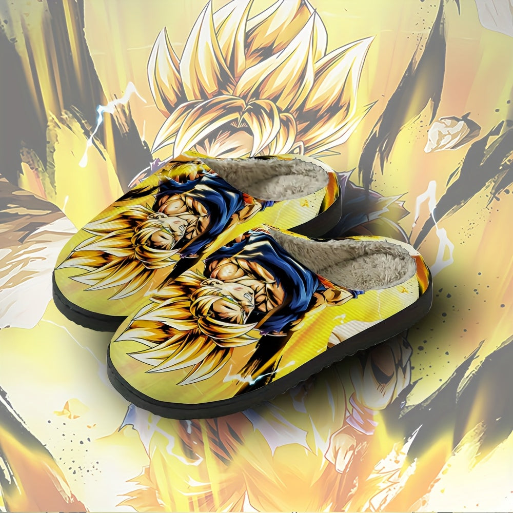 DRAGON BALL Goku & Goten Dragon Anime Slippers - Non-Slip TPR Sole, Warm Winter House with Goku Anime Characters, for for all-Season (Gift for,, Fans)