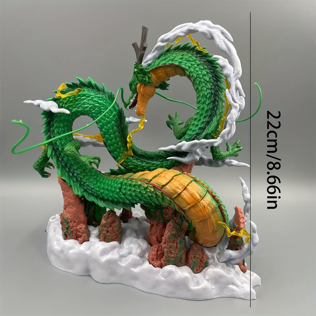 DRAGON BALL Goku & Shenron Action Figure - Highly Detailed Collectible PVC Statue with Shenron in Iconic Smoke Ring Form, Anime Statue for Display/Gift for DB Fans (Compatible with other DB Collections)