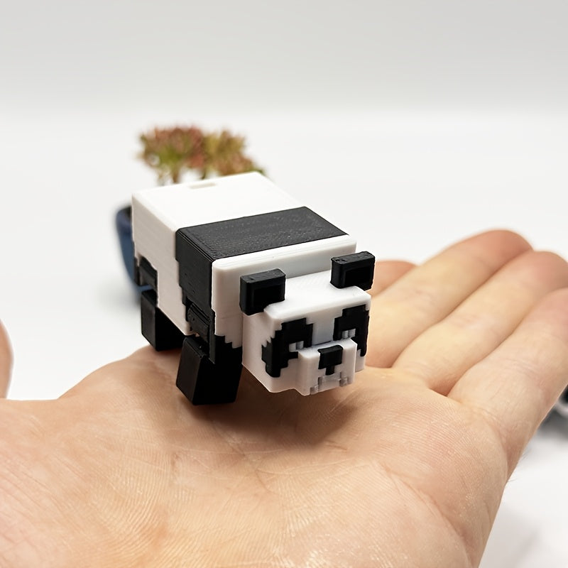 Cute Panda-like Block Bears - Black and White Bear Decorations, No Electricity Needed