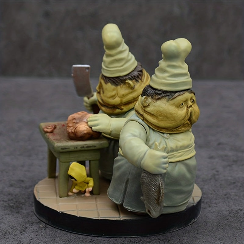 Anime Figure Scene Ornaments - Cute Anime Action Figure Collectible Statue Model Doll with Expressive Eyes & Dynamic Pose, Durable PVC Construction