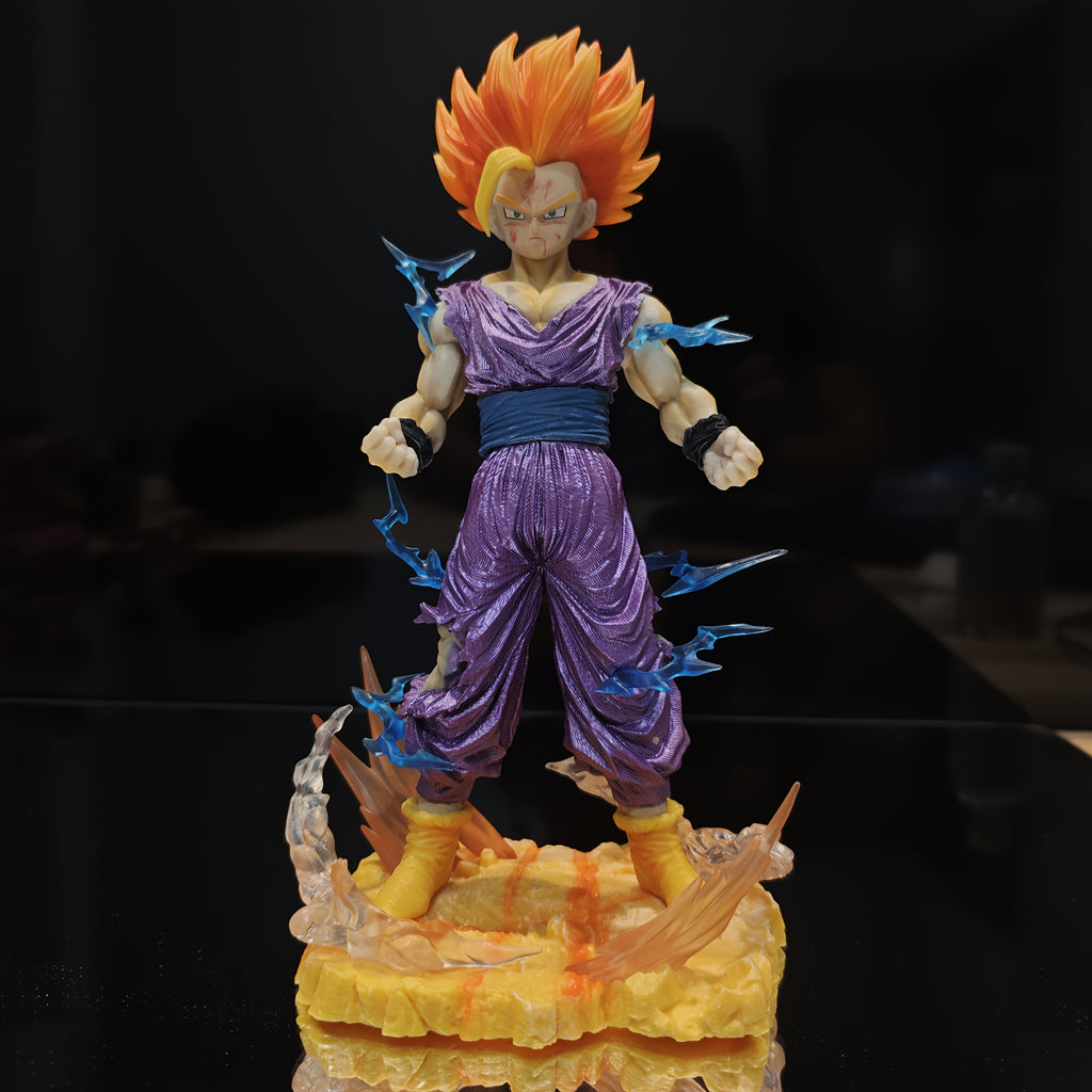 DRAGON BALL Son Gohan Figure - Super Saiyan Battle-Damaged Action Figure, Collectible Anime Statue with Dynamic Action Effects, PVC Figure for Display, for games, for movies, Gift for DBZ Fans (for & s)