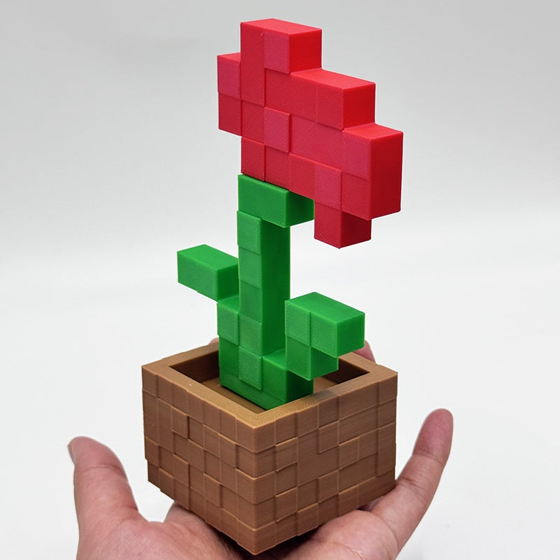 Creative flower sculpture - colorful 3D printed ornaments for desktop, car or office - perfect gift for Christmas, Halloween, Valentine's Day, Easter, the most suitable Christmas gift