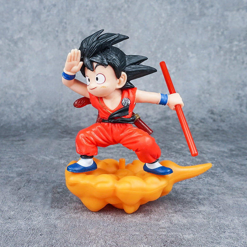 1pc Dragon Ball Z Goku & Vegeta Fighting on Clouds Collectible Figure - Dynamic Action Pose with Red & Outfits, Dynamic Poses, Perfect Gift For Fans