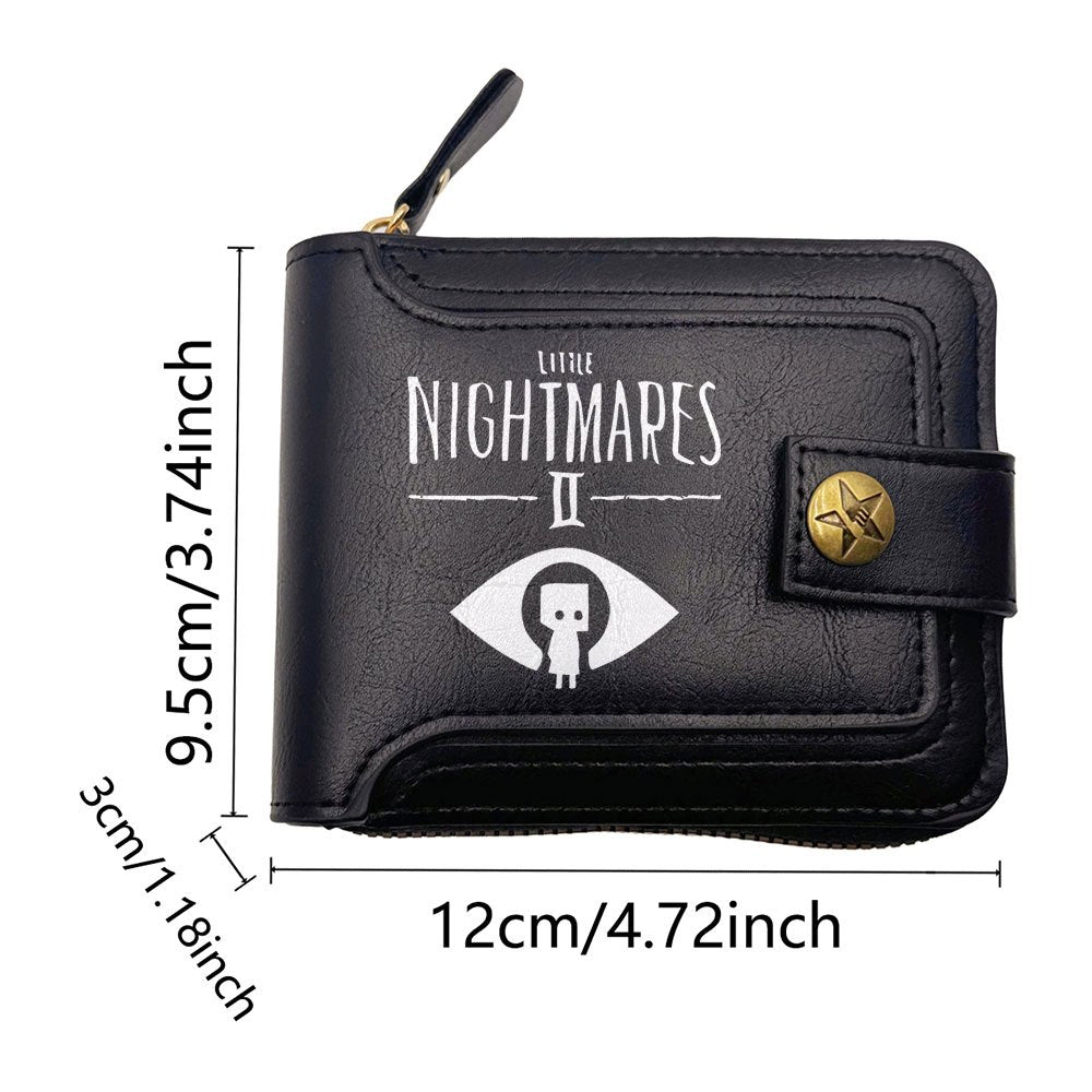 1pc Little Nightmares II Video Game Wallet - Gothic Horror Design with Little Nightmares II Logo, Zipper Closure, Compact Coin Purse & Card Holder for Men & Women, Gothic Wallet, Everyday Accessory, Retro Style, Durable Mater