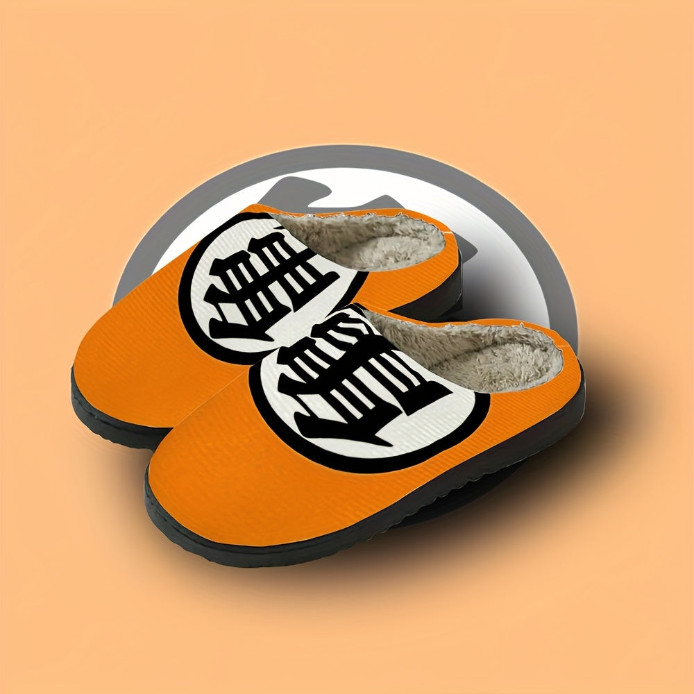 Dragon Ball Goku Slippers - Official Dragon Ball Z Characters, Non-Slip TPR Sole, Soft Fabric Indoor House Shoes for Women & Men, All-Season Comfort, Casual Wear Lovers, Character Footwear, Durable Construction, Home & Casual