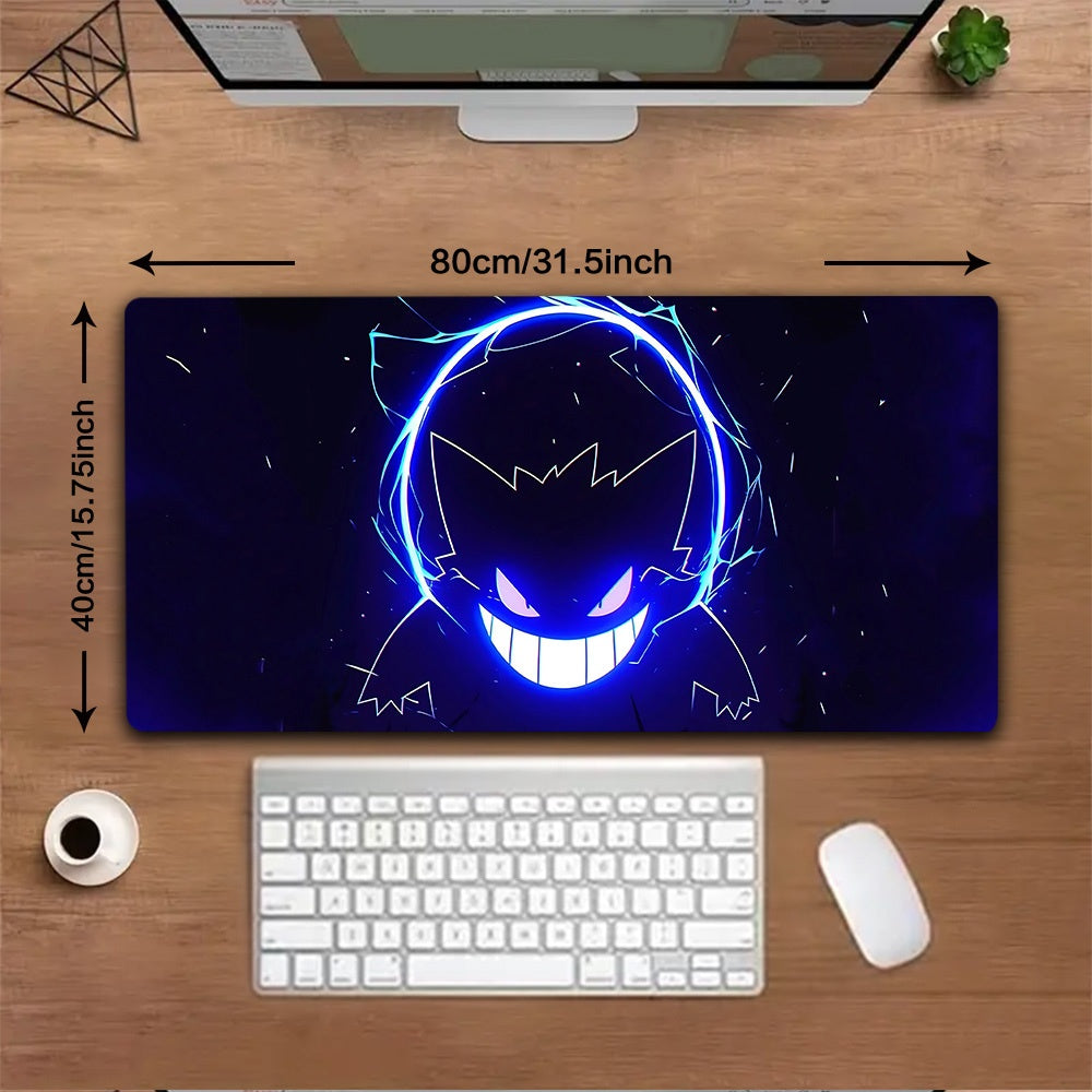 Pocket Monsters Purple Electric Gaming Mouse Pad 1pc - Non-Slip Rubber Base, Washable Desk Mat with Vibrant Character Design, Perfect for Office, School, Home Decor, and Gaming Setup, Ideal Gift for Fans and Friends, Gaming D