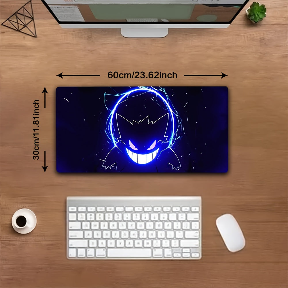 Pocket Monsters Purple Electric Gaming Mouse Pad 1pc - Non-Slip Rubber Base, Washable Desk Mat with Vibrant Character Design, Perfect for Office, School, Home Decor, and Gaming Setup, Ideal Gift for Fans and Friends, Gaming D