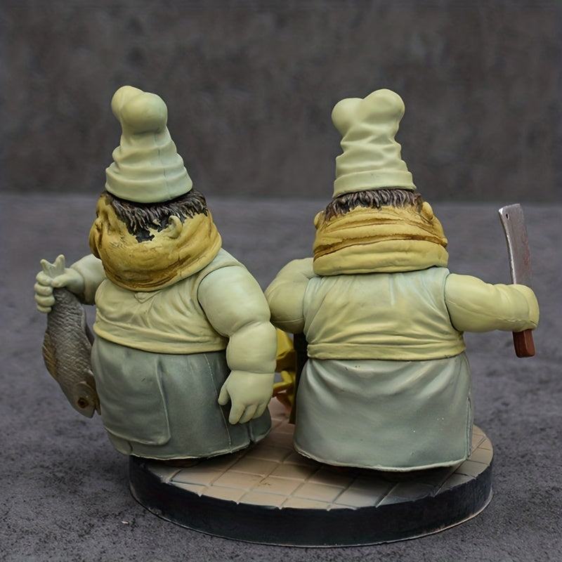 Anime Figure Scene Ornaments - Cute Anime Action Figure Collectible Statue Model Doll with Expressive Eyes & Dynamic Pose, Durable PVC Construction