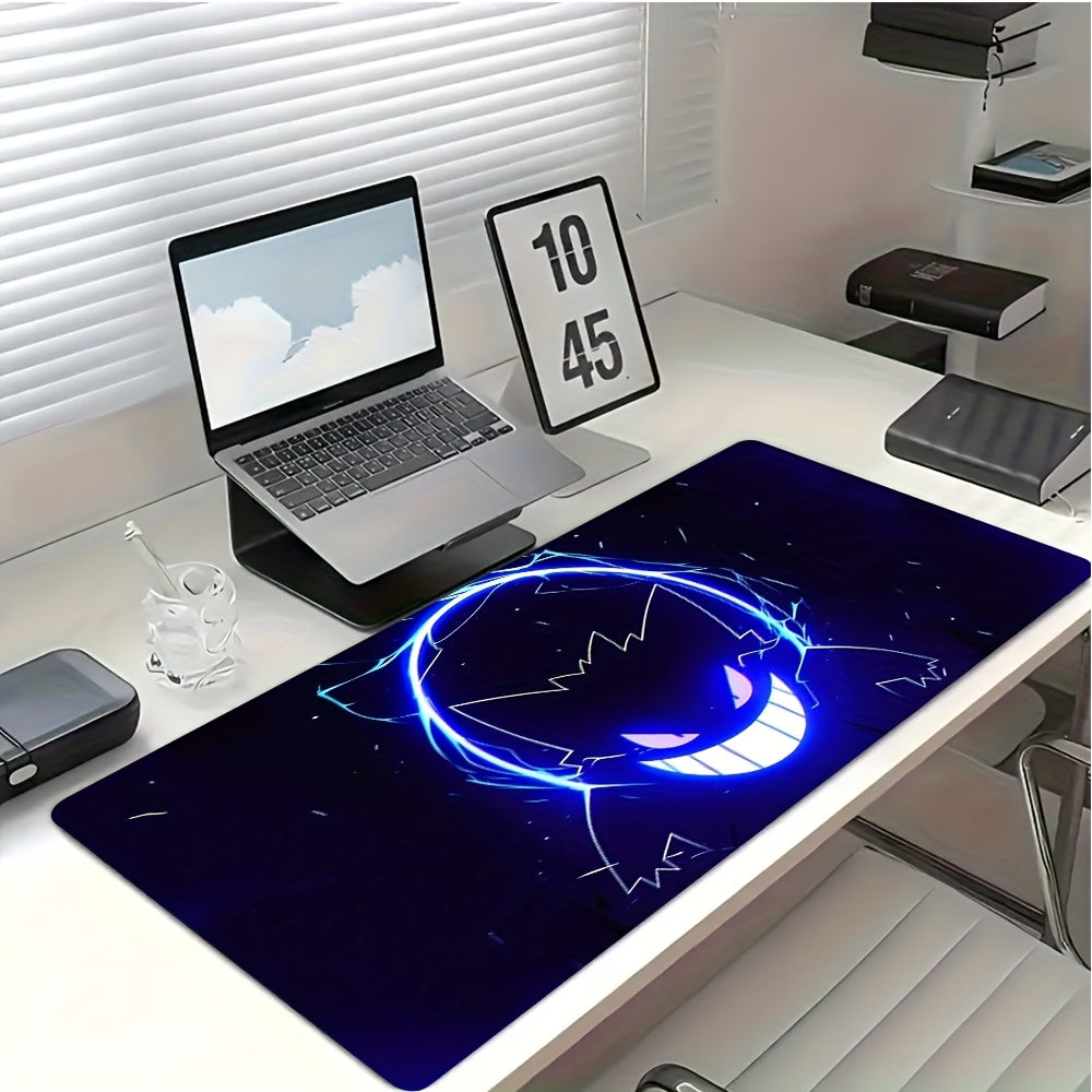 Pocket Monsters Purple Electric Gaming Mouse Pad 1pc - Non-Slip Rubber Base, Washable Desk Mat with Vibrant Character Design, Perfect for Office, School, Home Decor, and Gaming Setup, Ideal Gift for Fans and Friends, Gaming D