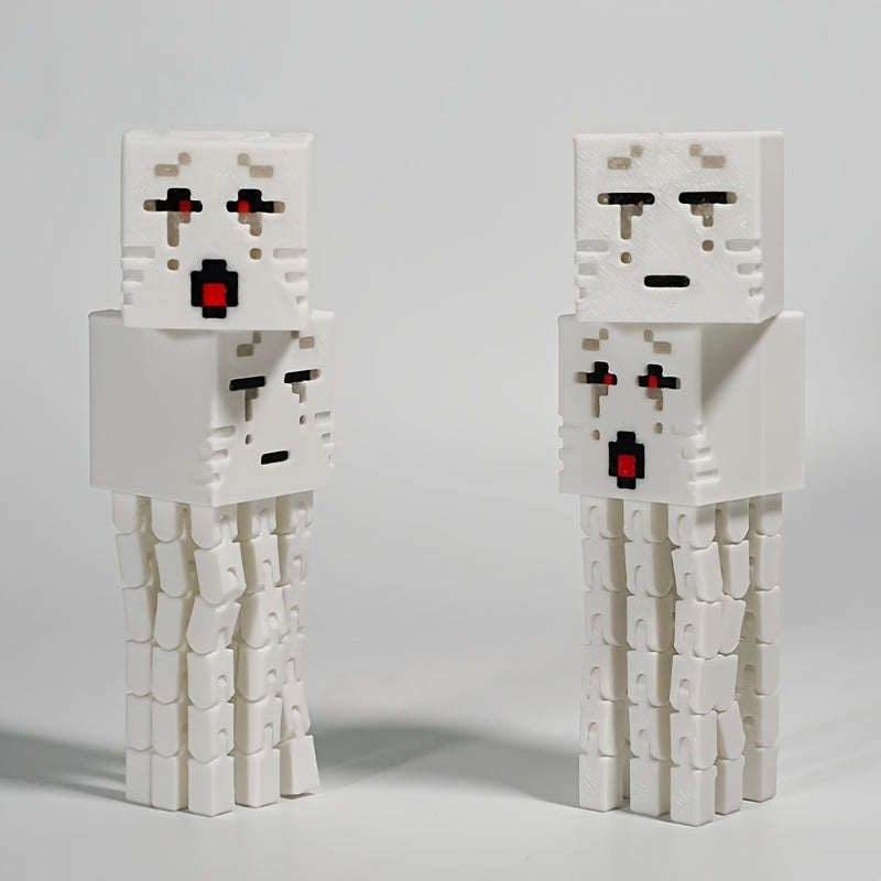 Ghostly Tentacle Model Figurine - Game Animal Plushie - Multi-Jointed Articulated - Perfect Gift for Gamers and Collectors | Cute Desktop Decor for Office or Home | Fun Multifunctional Animal Ornament - DIY Colorable - Birthd