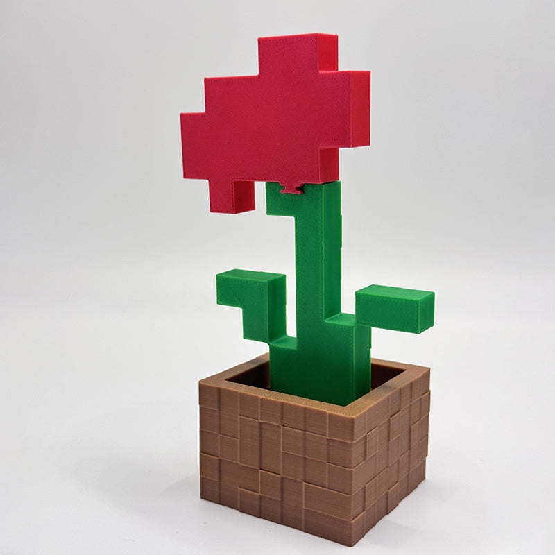 Creative flower sculpture - colorful 3D printed ornaments for desktop, car or office - perfect gift for Christmas, Halloween, Valentine's Day, Easter, the most suitable Christmas gift