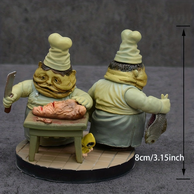 Anime Figure Scene Ornaments - Cute Anime Action Figure Collectible Statue Model Doll with Expressive Eyes & Dynamic Pose, Durable PVC Construction