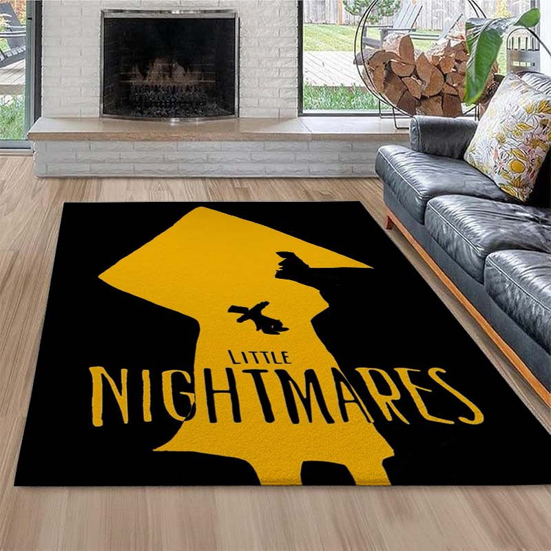 Little Nightmares Weird Silhouette Adventure Game Crystal Velvet Mat, Suitable for Bedroom, Dining Room, and Kitchen Use, Soft and Non-Slip, Ideal Christmas Gift for Family and Friends, Perfect for Home and Travel