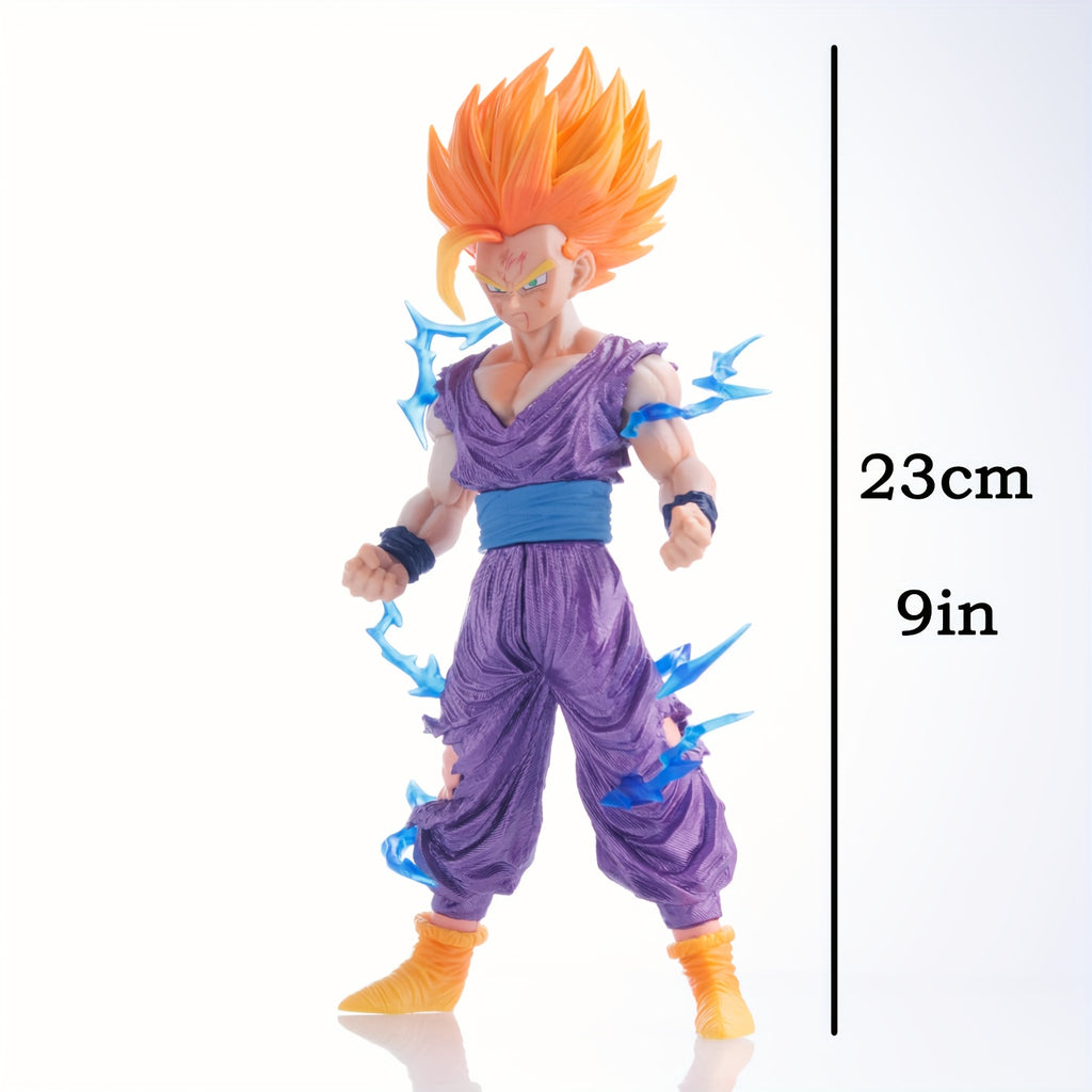 Son Gohan & Dragon Ball Anime Figure Statue - Dynamic Action Pose with Glowing Eyes & Hair, Collectible Desktop Display for Fans, Halloween & Christmas Gift