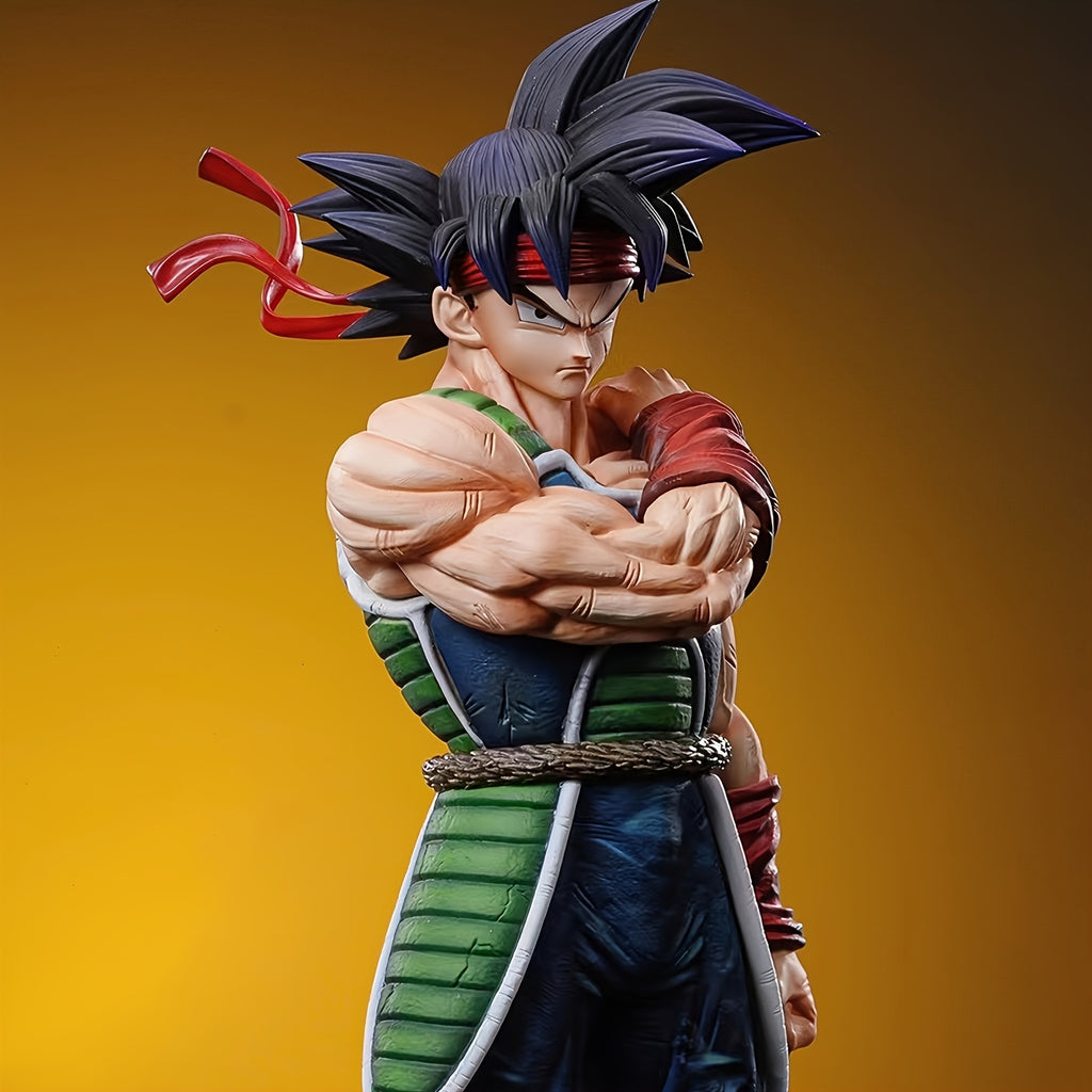 Epic Bardock Figure from Dragon Ball! with spiky black hair, red headband, and battle-worn armor, he stands with arms crossed fiercely. Perfect for Dragon Ball anniversaries or anime conventions to thrill overseas fans,  Fan
