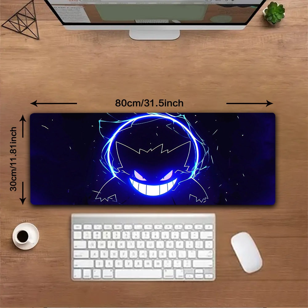 Pocket Monsters Purple Electric Gaming Mouse Pad 1pc - Non-Slip Rubber Base, Washable Desk Mat with Vibrant Character Design, Perfect for Office, School, Home Decor, and Gaming Setup, Ideal Gift for Fans and Friends, Gaming D