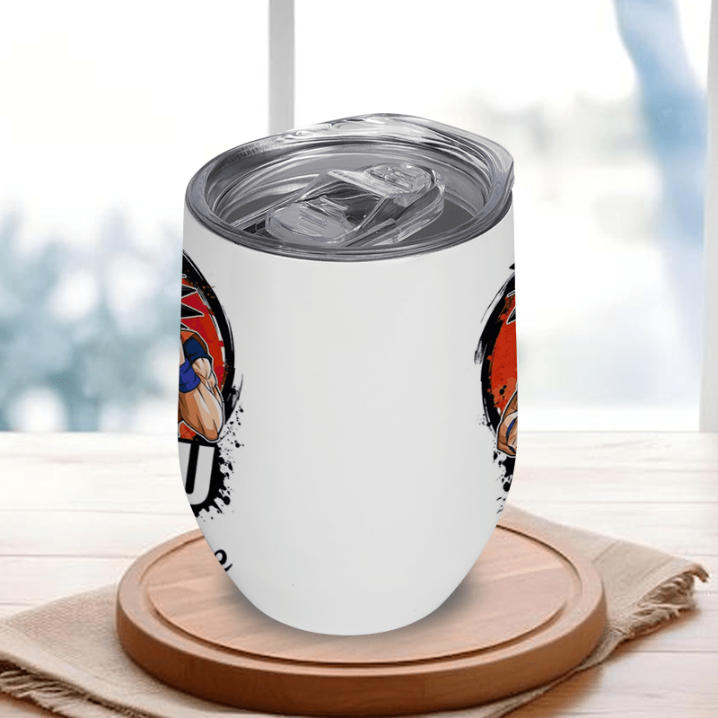 Dragon Ball Super saiyan Goku - 1pc Customize your name/ text 304 Stainless Steel, Cup Vacuum Keep Warm, Straw Lid for Coffee, Carbonated Drink, Sparkling Water Beverages Ice Leakproof for School Outdoor sports, Christmas Gif