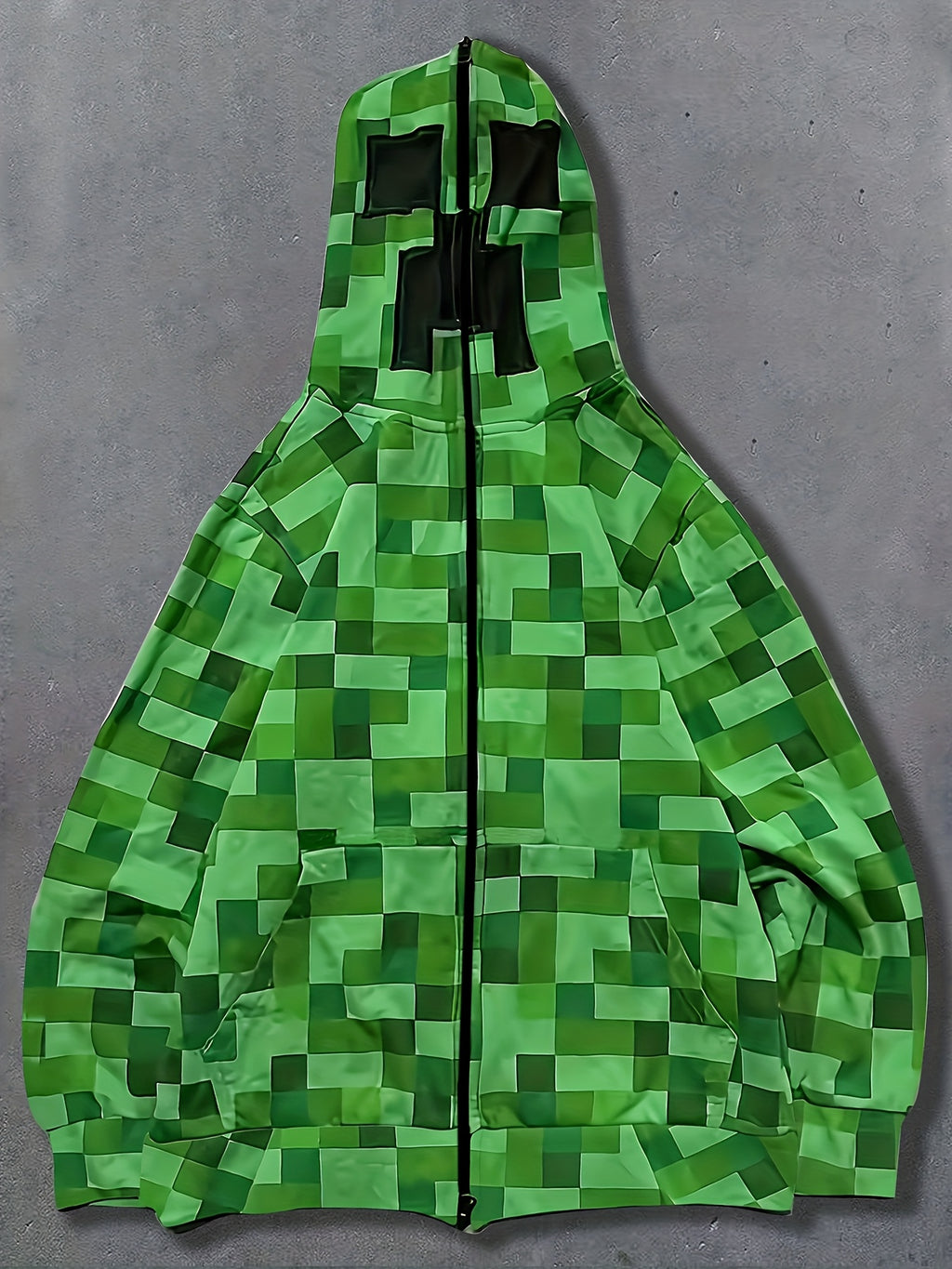 Women'S Y2K Streetwear Hooded Jacket - Green & Patchwork Design, Casual Fashion with Contrast Collar, All-Season Comfort, Machine Washable, Casual Streetwear | Y2K Fashion | Durable Fabric