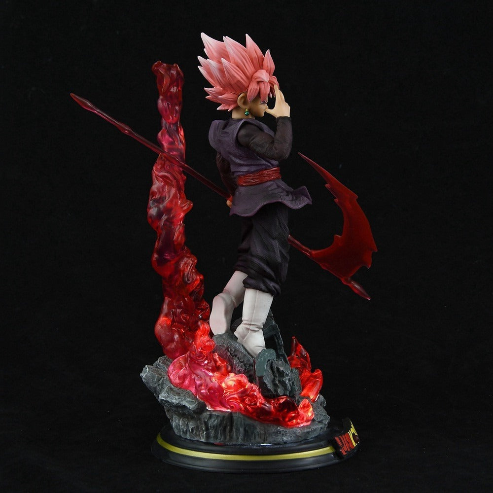 Dragon Ball Z Super Saiyan Goku Action Figure - Dynamic Pose with Flaming Sword & Energy Blast, Collectible Anime Statue with Base, Detailed Craftsmanship, Intricate Detailing