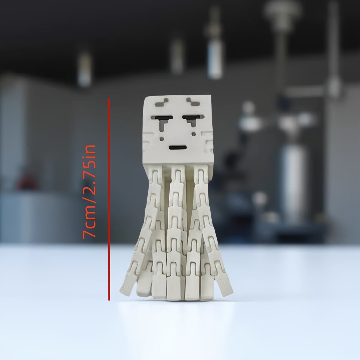 Ghostly Tentacle Model Figurine - Game Animal Plushie - Multi-Jointed Articulated - Perfect Gift for Gamers and Collectors | Cute Desktop Decor for Office or Home | Fun Multifunctional Animal Ornament - DIY Colorable - Birthd